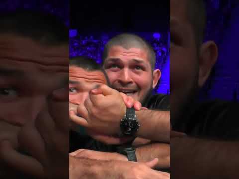 Khabib chokes Umar Nurmagomedov in excitement 😂 #bellatorsandiego