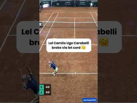 Lel Camilo Ugo Carabelli broke via let cord 🫠 #shorts #tennis #atpchallenger