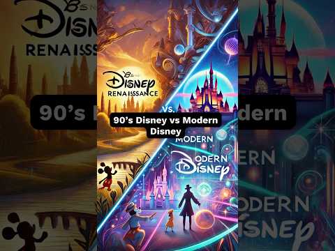 90s Disney vs Modern Disney 🤔 #shorts #short #nostalgia #nostalgic #2000s #90s #disney #disneyland
