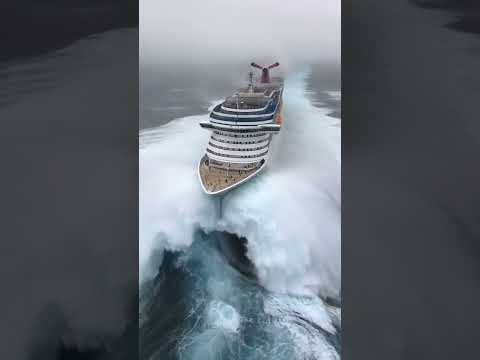 Carnival Cruise Ship in Rough Seas! 😳 (Crazy Waves!)